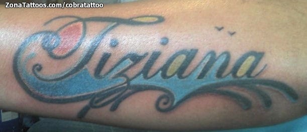 Foto de tatuaje Nombres, Letras, Filigranas