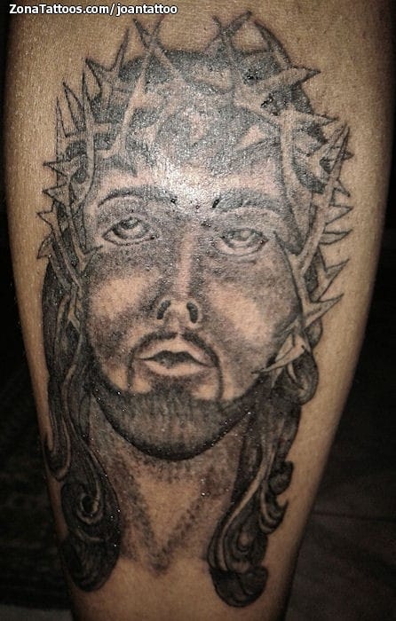 Tattoo photo Christ, Thorns, Religious