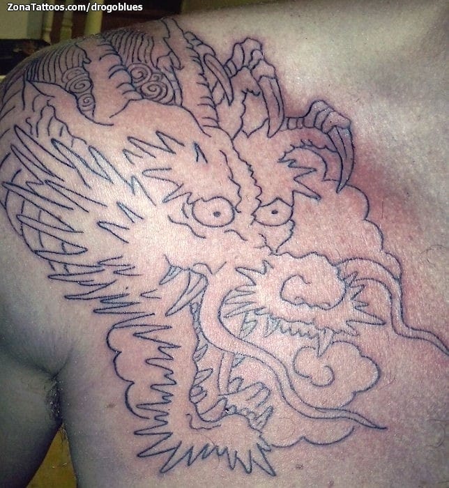 Foto de tatuaje Dragones, Orientales