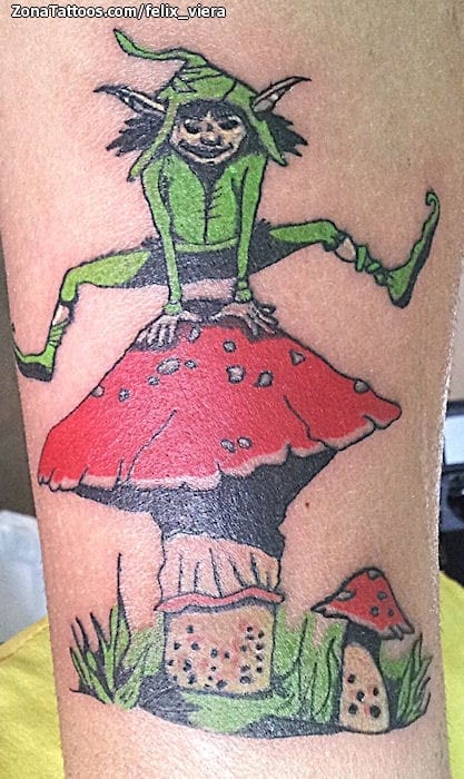 Foto de tatuaje Duendes, Setas, Fantasía