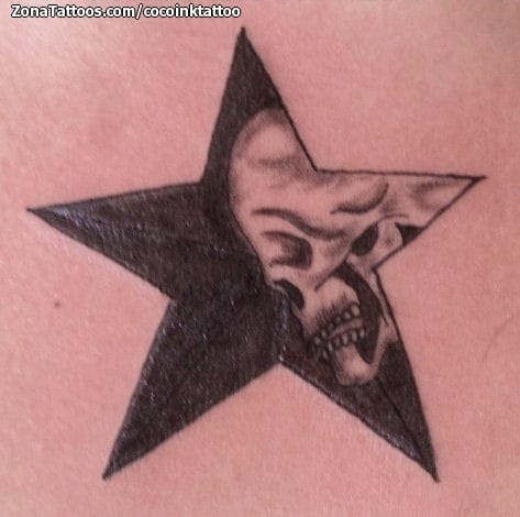 Foto de tatuaje Estrellas, Calaveras