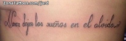 Foto de tatuaje Frases, Letras