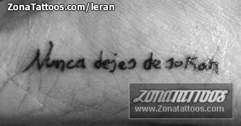 Foto de tatuaje Frases, Letras