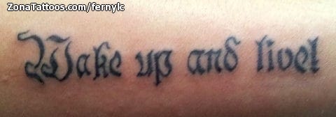 Foto de tatuaje Letras, Frases