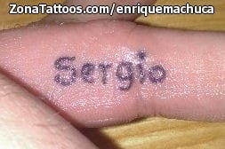 Tattoo photo Sergio, Names, Letters
