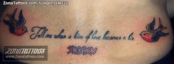 Foto de tatuaje Golondrinas, Frases, Letras