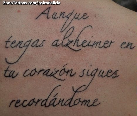 Foto de tatuaje Frases, Letras, Espalda