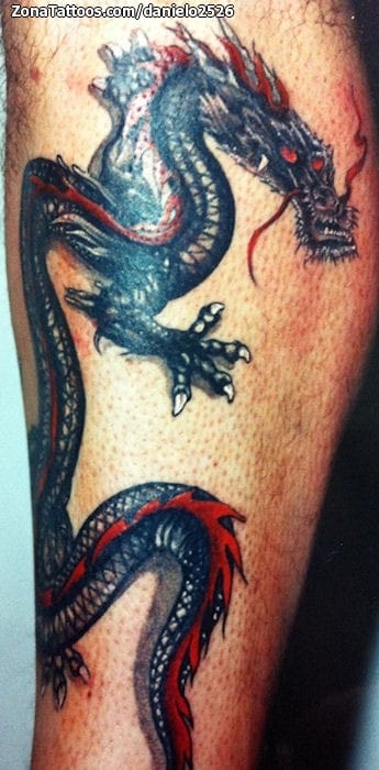 Foto de tatuaje Dragones, Orientales