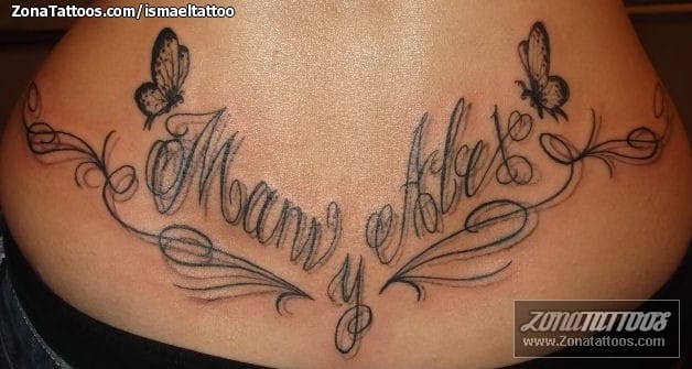 Foto de tatuaje Nombres, Letras, Filigranas