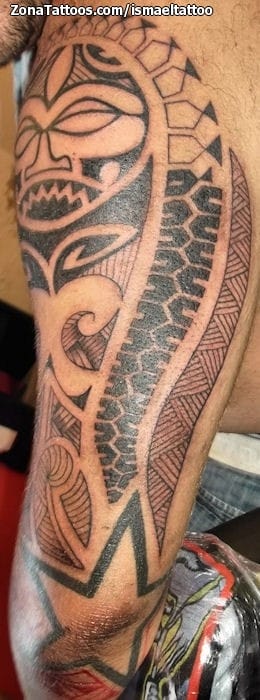 Tattoo photo Maori, Stars, Arm