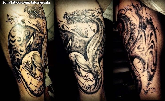 Foto de tatuaje Dragones, Fantasía