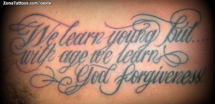 Foto de tatuaje Frases, Letras