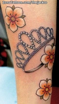 Tattoo photo Crowns, Flowers