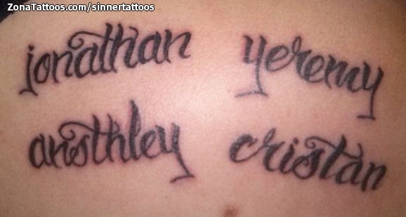 Tattoo photo Names, Letters