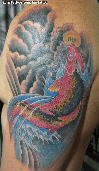 Foto de tatuaje Koi, Peces, Orientales