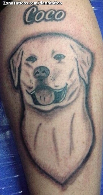 Tattoo photo Dogs, Names, Letters