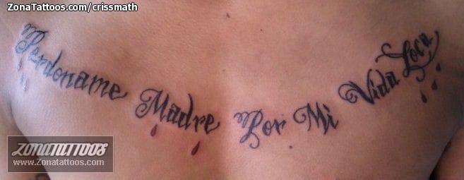 Foto de tatuaje Frases, Letras