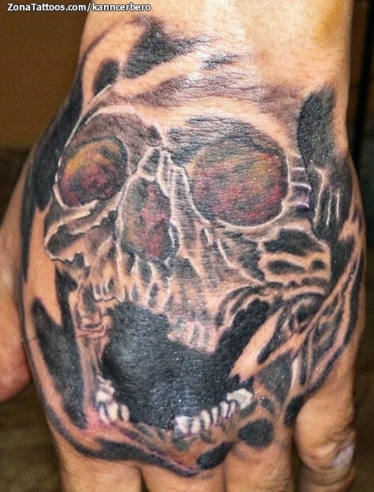 Tattoo photo Skulls, Hand