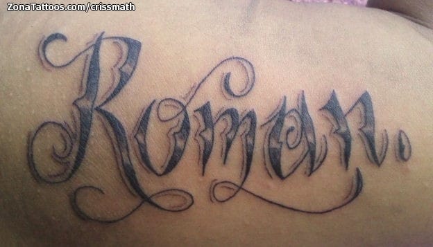 Foto de tatuaje Nombres, Letras