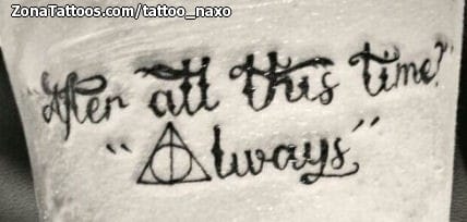 Tattoo photo Letters, Messages, Harry Potter