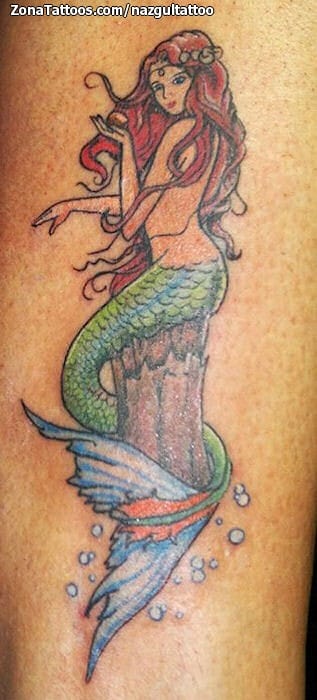 Unique Right Hip Mermaid Tattoo