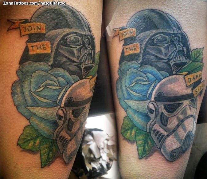 Tattoo photo Star Wars, Roses, Flowers