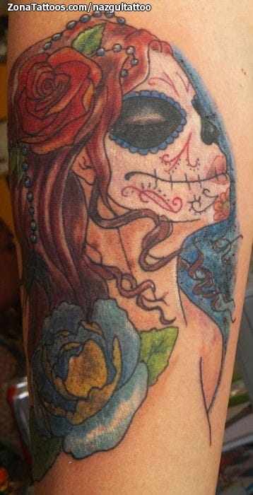 Tattoo photo Catrina, Flowers