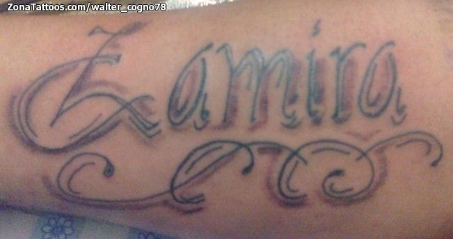 Tattoo photo Names, Letters, Flourish