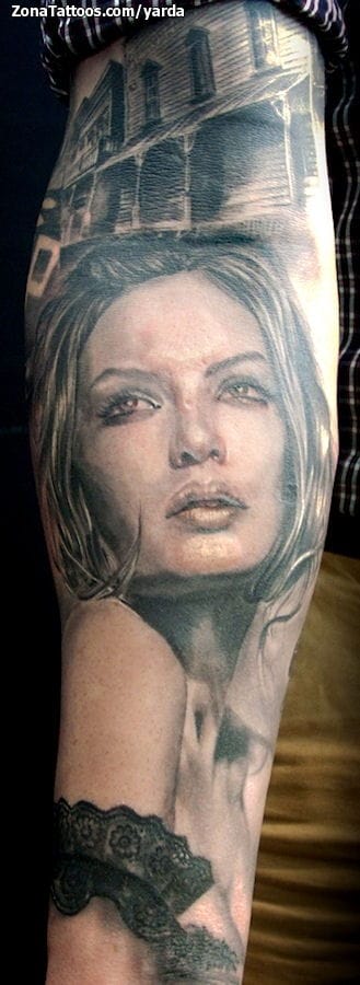 Foto de tatuaje Rostros, Chicas, Personas