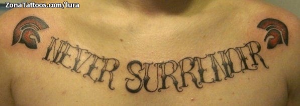 Foto de tatuaje Letras, Yelmos