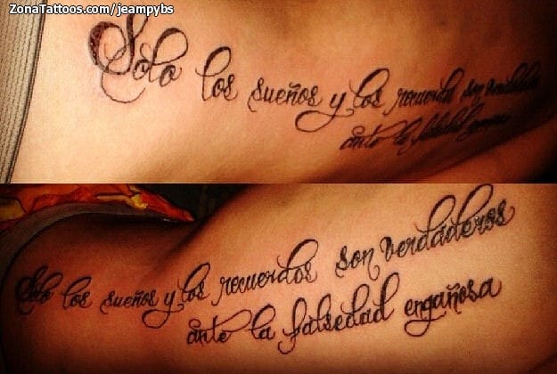 Foto de tatuaje Frases, Letras