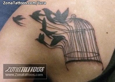 Foto de tatuaje Jaulas, Golondrinas, Aves