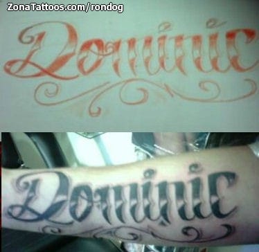 Tattoo photo Names, Letters, Flourish