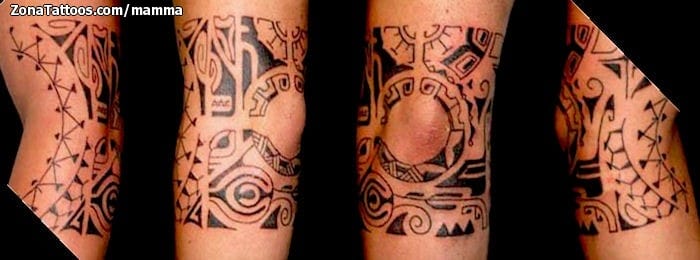 Foto de tatuaje Maoríes, Codo
