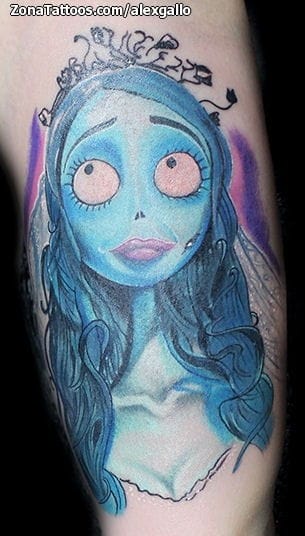 Foto de tatuaje Tim Burton, Corpse Bride