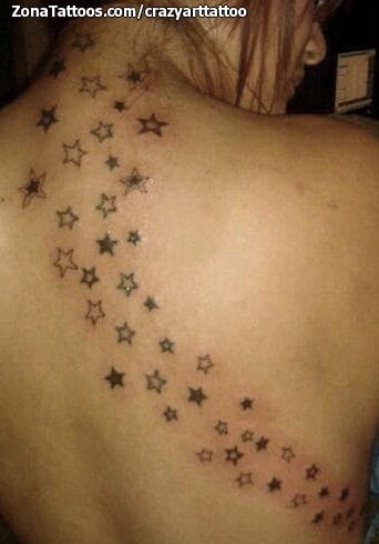 Foto de tatuaje Estrellas, Espalda