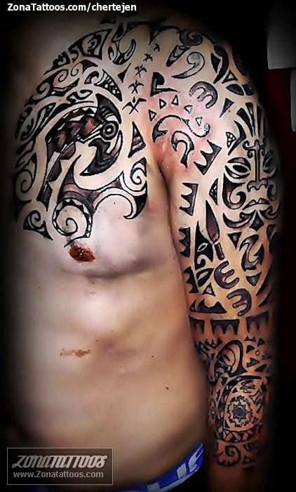 Tattoo photo Maori, Shoulder, Arm