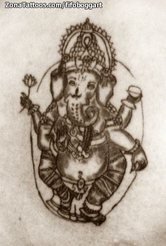 Tattoo photo Ganesha, Hindus, Religious