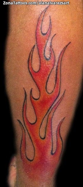 Tattoo photo Llamas, Fires