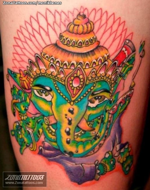 Tattoo photo Ganesha, Hindus, Religious