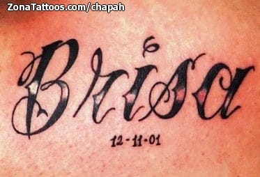 Foto de tatuaje Nombres, Letras