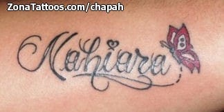 Foto de tatuaje Nombres, Letras, Filigranas