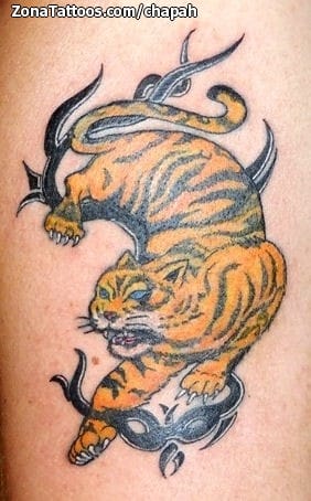 Tattoo photo Tigers, Tribal, Animals