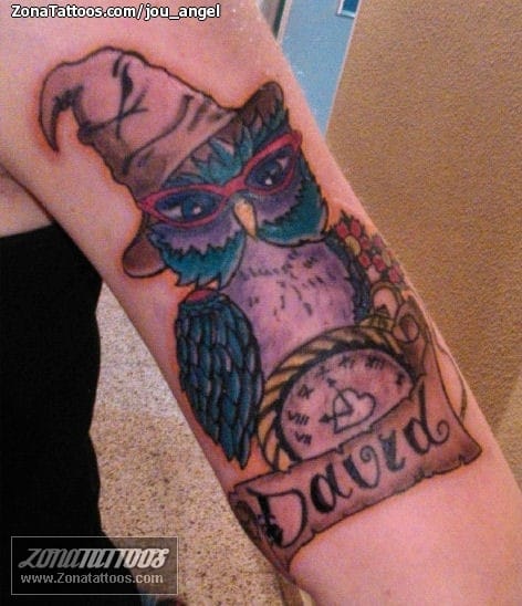 Tattoo photo Owls, David, Names