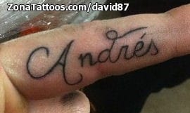 Foto de tatuaje Andrés, Nombres, Letras