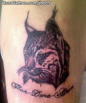 Tattoo photo Lynx, Animals