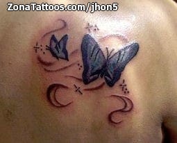 Foto de tatuaje Mariposas, Filigranas, Insectos