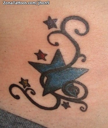 Foto de tatuaje Estrellas, Filigranas