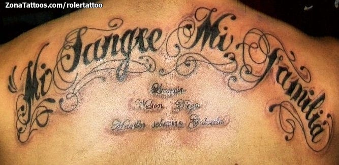 Foto de tatuaje Frases, Letras, Filigranas