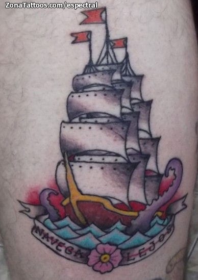 Foto de tatuaje Barcos, Old School